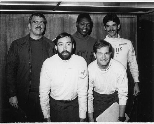 Back Row (L-R) Mark Shaw, Lou Oldham, Vic Liriano
Front Row (L-R) Steve Harr, Me (I hate this photo)