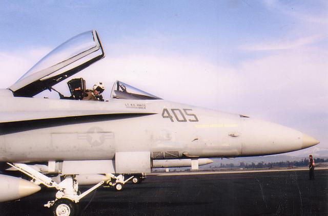 Damnbuster enroute to USS Midway. Taken at Norton AFB 1986 when Paul worked trancient alert