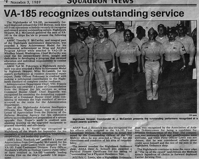 VA-185 - 11-3-89 - courtesy of Ike Newkerk