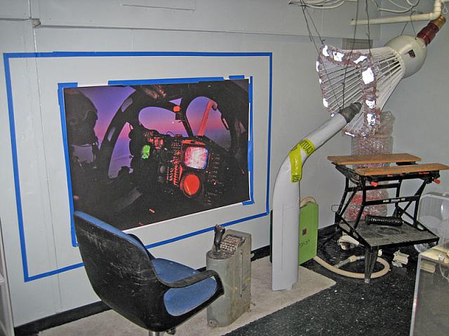 This display will have a BN ejection seat with the console in front of it.  To your left is a picture of the BNs view of the pi