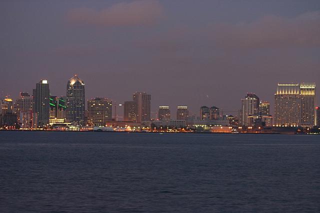 Midway and the San Diego skyline - courtesy of Kevin Mickey