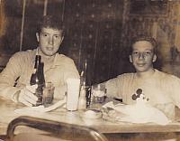 Steve Shelley & I at airport rest. at Magsaysay Dr Olongapo City 27 Oct  84