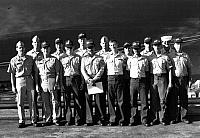 Award ceremony at VAW-115 aboard CV-41 in April 1988