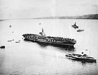 USS-Midway at Firth of Clyde Scotland enroute to Operation Mainbrace