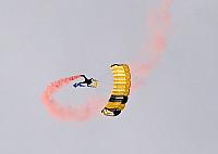 Skydiver descending toward ship [11-11-09] - Clint Griffin photo