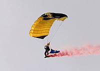 Skydiver descending toward ship [11-11-09] - Clint Griffin photo