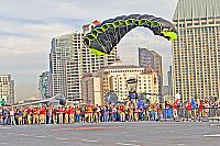 Skydiver landing on flight deck [11-11-09] - Clint Griffin photo