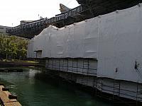 Starboard Sponson Deck-Aft being restored